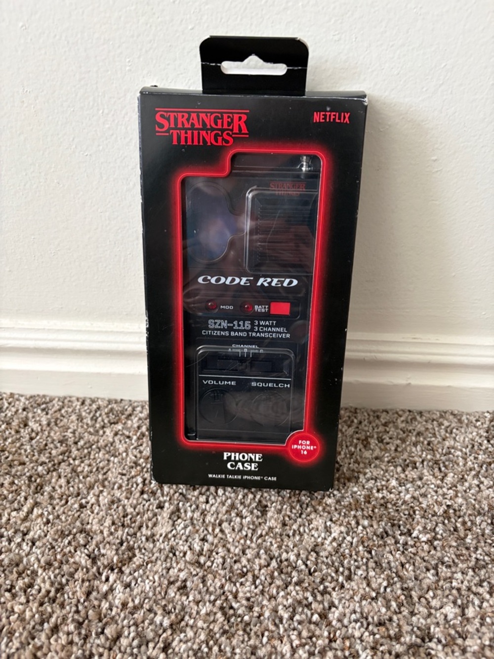 Stranger Things Code Red Black Phone Case - Netflix